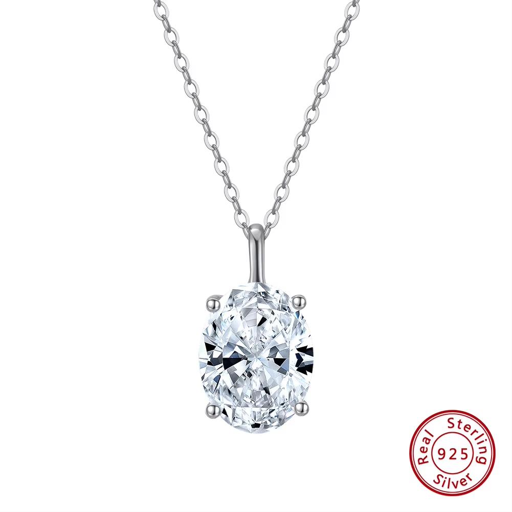 

ORSA JEWELS Classic Dainty 925 Silver Princess Cut Solitaire Cubic Zirconia Pendant Necklace for Women Jewelry APN12