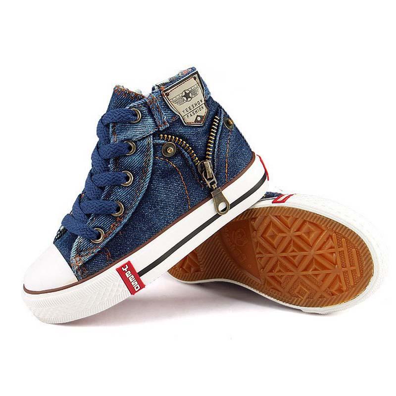 Boys Sneakers Brand Kids Shoes for Girls Jeans Denim Casual Child  Flat Boot