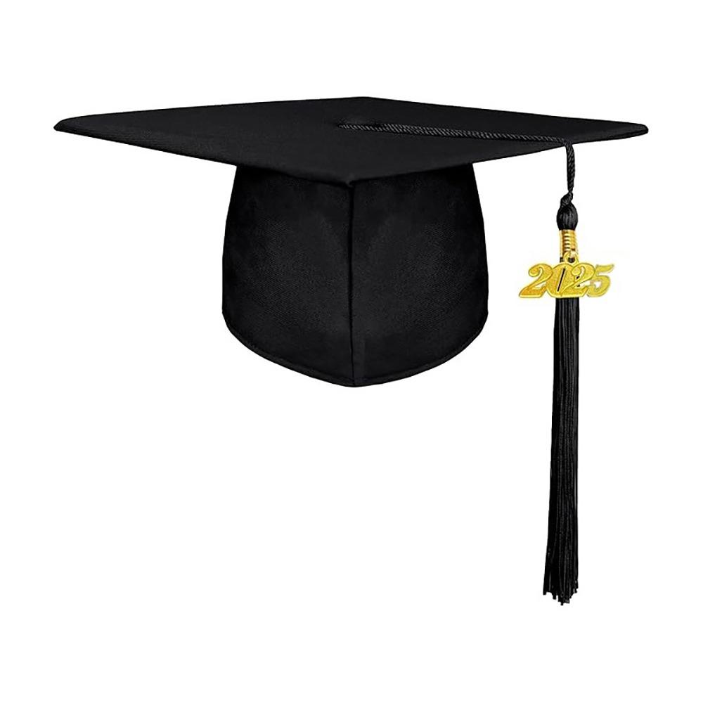 Bachelor 2025 Graduation Cap Doctor Trencher Cap Academic Hat with Tassels  Student Supplies