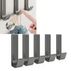 5Pcs Adhesive Hook Set J Shaped Aluminum Strong Adhesive Storage Hanger for Clothes Hat Towels Door Back Bathroom