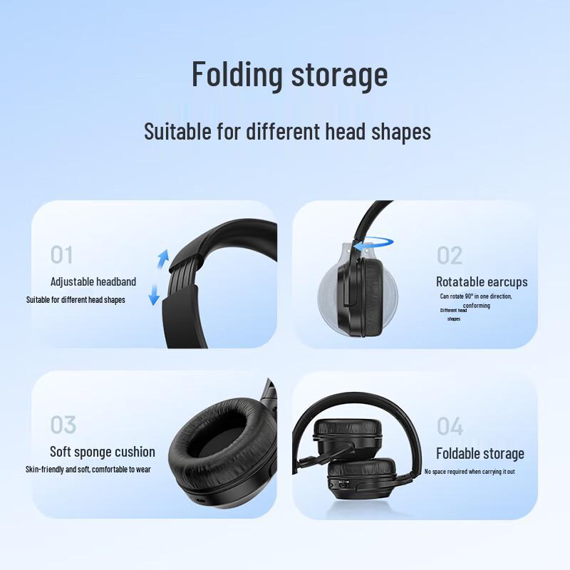 Newmine TB106 Over-Ear Bluetooth Headphones