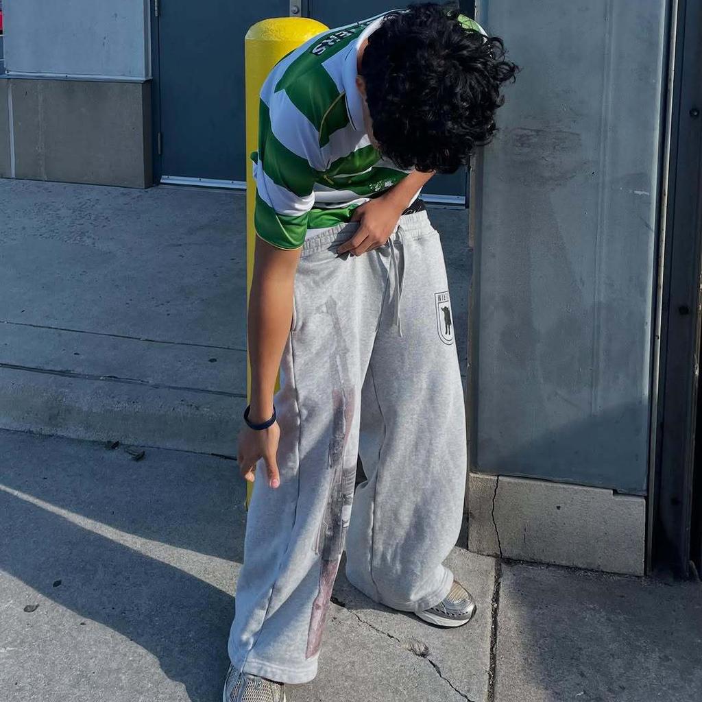Unisex Doppelbund Gestickte Bedruckte Gerade Bein Jogginghose Street Hip Hop Stil Kordelzug Lässige Sporthosen Paar Locker Sitzende Schweißhosen