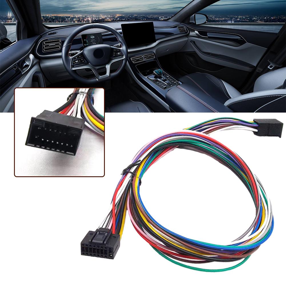 Cablu Adaptor Extensie Ham Fire ISO Radio Stereo Auto cu 16 Pini Pentru Player Android 60cm Accesorii Electronice Auto