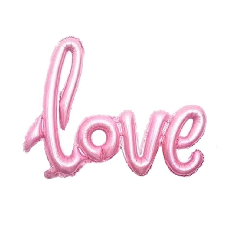 108cm LOVE Letter Foil Balloon Wedding Valentines Anniversary  Birthday Party Decoration Champagne Cup Photo Booth Props