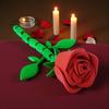 Funny Twisted Rose Ornaments Plastic Movable Joints Red Rose  Wedding Anniversary