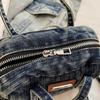 Vintage Mini Denim Boston Bag Women's Crossbody Bag
