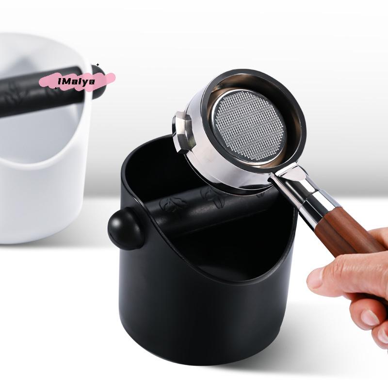 Shock-Absorbent Espresso Coffee Knock Box Anti-Slip Dump Bin with Removable Knock Bar for Coffee Grounds Waste Bin