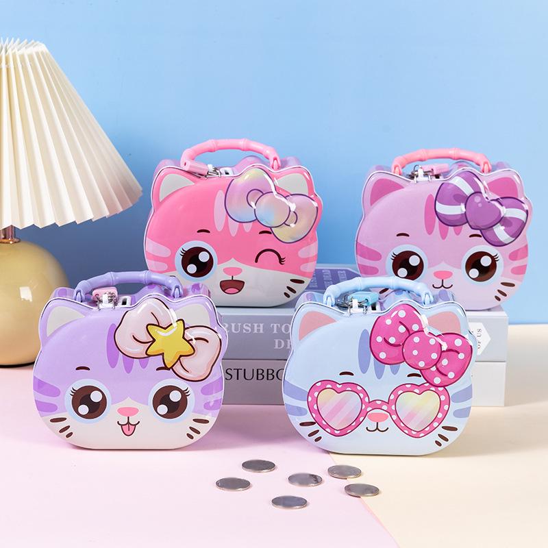 Little Spirit S23 Cartoon Piggy Bank with Lock - Cute Birthday Gift for Kids, Boys, and Girls