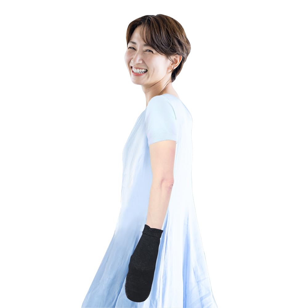 

Защита от солнца для УФ-рукава с варежками летом УФ УФ прохладный на ощупь [Pretty Walker] кончики пальцев, [Сделано в Японии] 2279PW-S-07 защита, чёрный