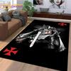 Knight Templar Cavalier Crusaders Cartoon Carpet Rug for Bedroom Living Room Home Sofa Decoration,Kid Game Large Decor Floor Mat