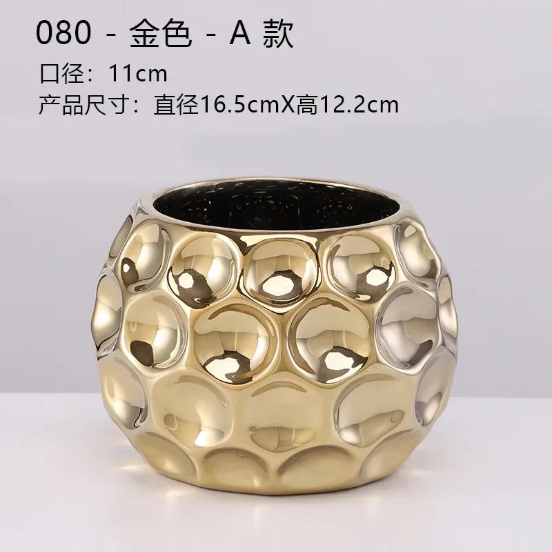 Flower Pot Nordic Italian Flower Arrangement Plant Ceramic Vase Potted Plant Living Room Decoration Light Luxury Ornament