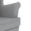 Rocking Chair with Footstool Light Grey Fabric
