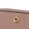 Used Bee Compact Zip Wallet (10656) S8001CVQR 7941, Bee Grain Calfskin, Snap Button, CD Logo, Rose Beige, Women's from