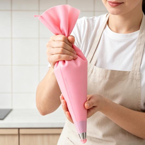 Yousheng Reusable Piping Bag for Cake Decorating Food Grade Disposable Pastry Cream Bag Transparent Baking Supplies