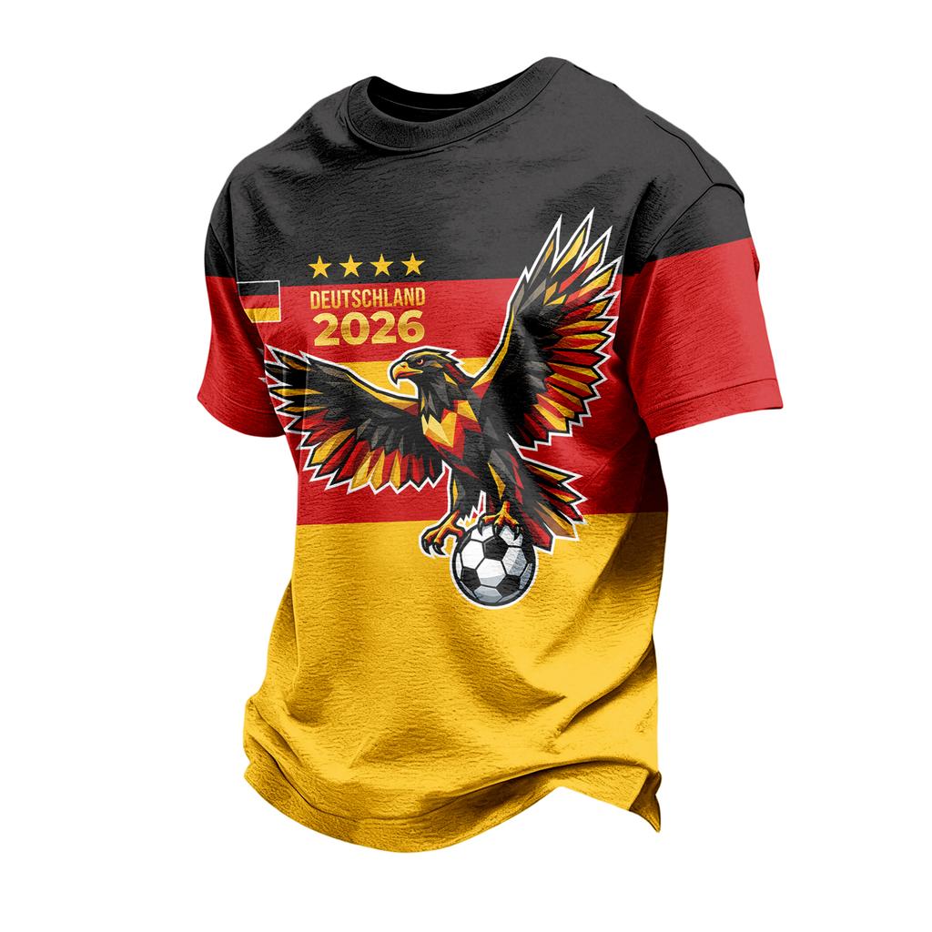 Men's Casual Short Sleeve T-Shirt Crew Neck Graphic Print Lightweight Comfortable Fit Soft Fabric