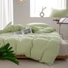 1pc Solid Color Duvet Cover 100% Washed Cotton Quilt Cover Japanese Minimalist Style Bedding Single Double King Queen Size Bed
