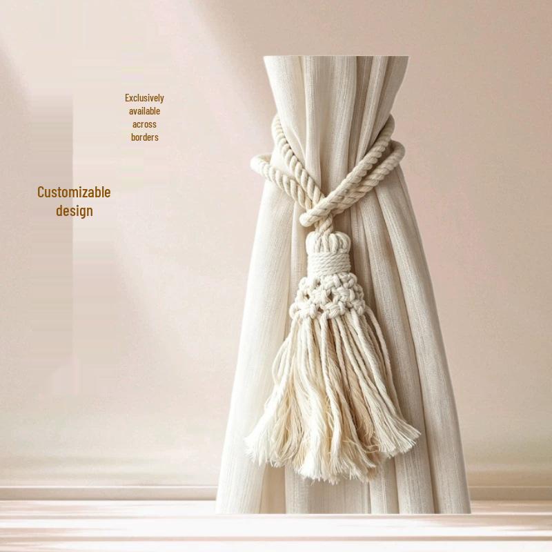 Bohemian Cotton Rope Handwoven Curtain Tie-Back for Home Decor