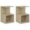 VidaXL Bedside Tables 2 Pcs Sonoma Oak 35x35x55 Cm Particleboard.