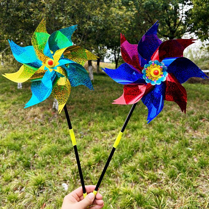 Buntes Pailletten-Kinder-Cartoon-Windradspielzeug - Perfekt für Festivals und Outdoor-Spaß