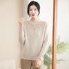 Mom's Wear Fleece Sweater: Autumn/Winter Semi-High Neck Base Top for Middle-Aged and Older Women - Warm Innerwear.