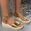 Roman Sandals Clear Heels Black Shoes for Women Wedge Espadrilles Platform 2024 Gladiator Beige Heeled Sandals Slides Women