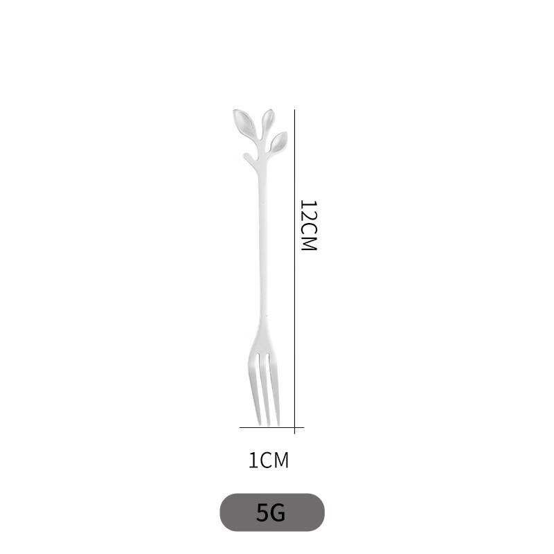 Stainless Steel Leaf Design Fruit Dessert Forks