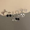 1 Set Damen Ohrringe Süß Cool Gothic Mehrere Stile Elegant Geschenk Legierung Liebesherzförmig Creolen Hänge Stecker Ohrringe Set für Verabredungen