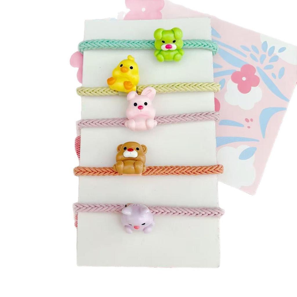 Cartoon Resin Animal Hair Tie - Cute & Versatile Accessory for Girls & Best Friends
