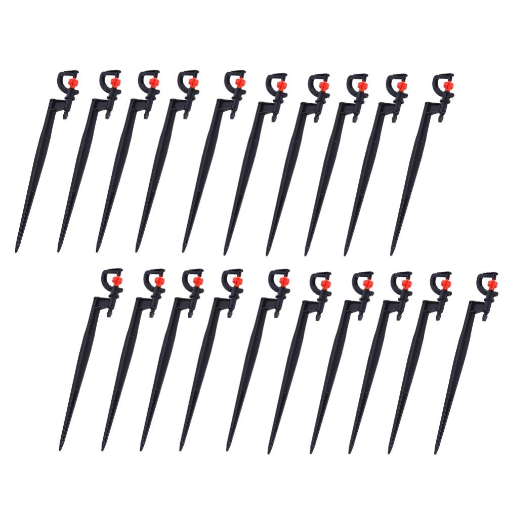 20PCS Wide Coverage Rotating Sprinkler Nozzle Plastic Micro Spray Head Flower Bed Irrigation