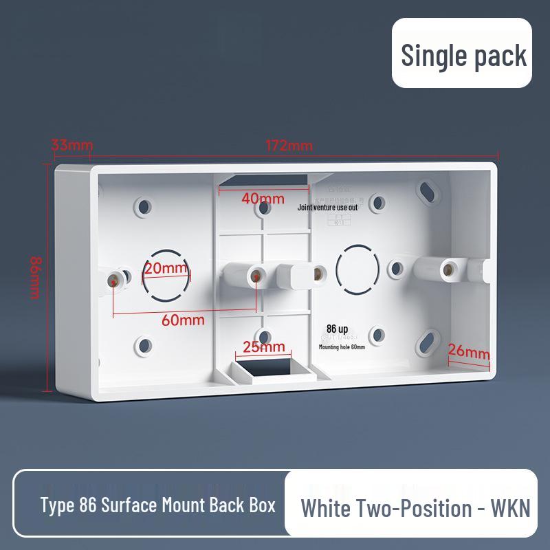 Gold Type 86 Surface/Concealed Mount Socket Box for Wall Wiring