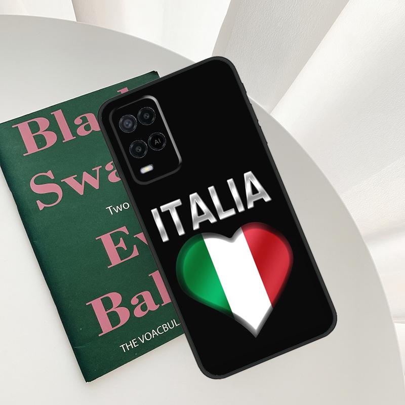 Italy Flag Art Case For Oppo A54 A74 A94 A54S A57S A15 A16 A17 A52 A72 A76 A96 A58 A78 A98 A77 A5 A9 Cover