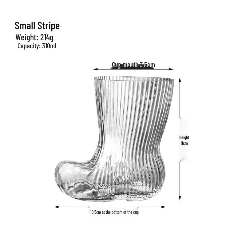 Trendy Boot-Shaped Glass Beverage Cup