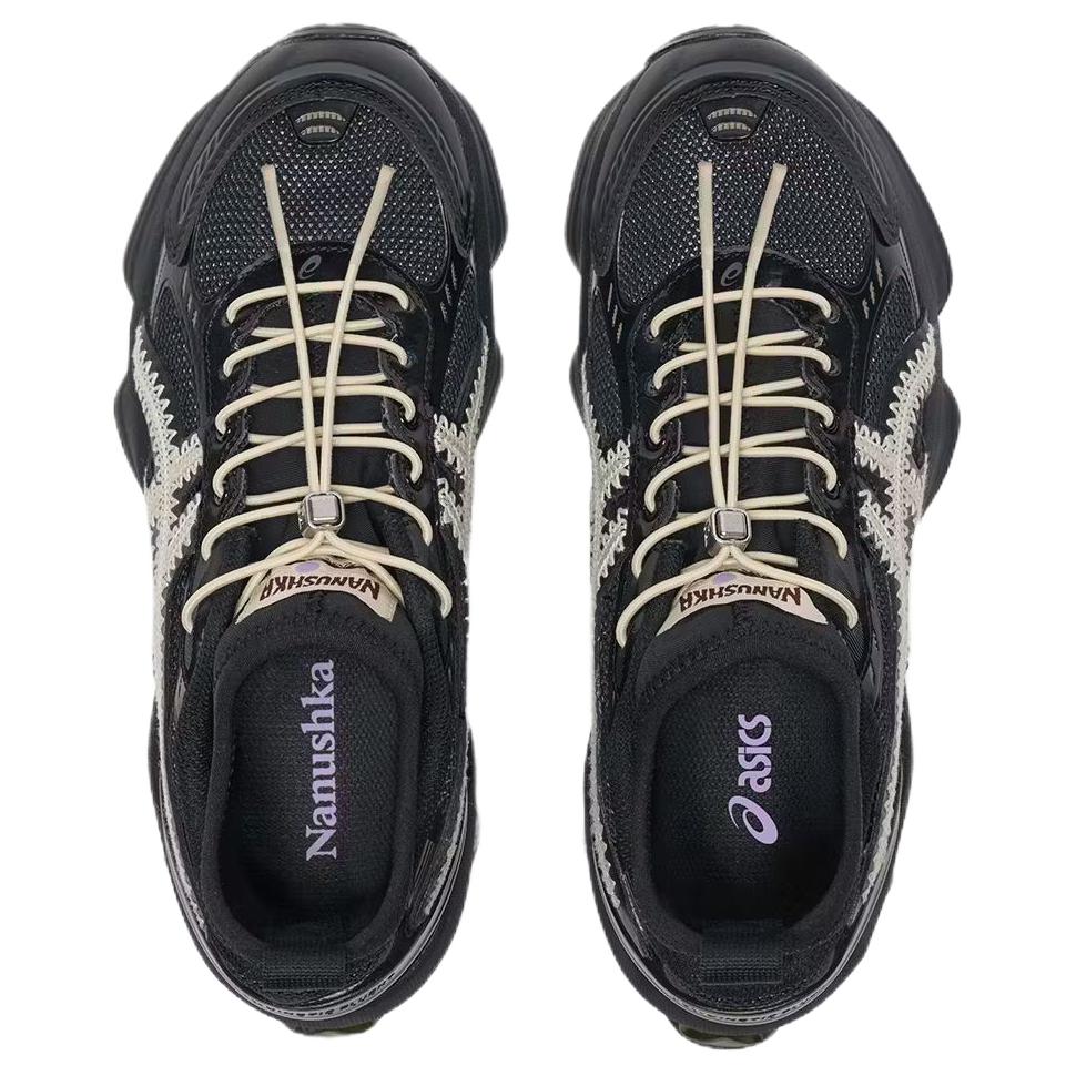 Asics Gel-Kinetic Fluent Comfortable Durable Wear-Resistant Mid-Top Hiking Shoes Unisex Hiking Shoes Black 1203A737-002(NANUSHKA)