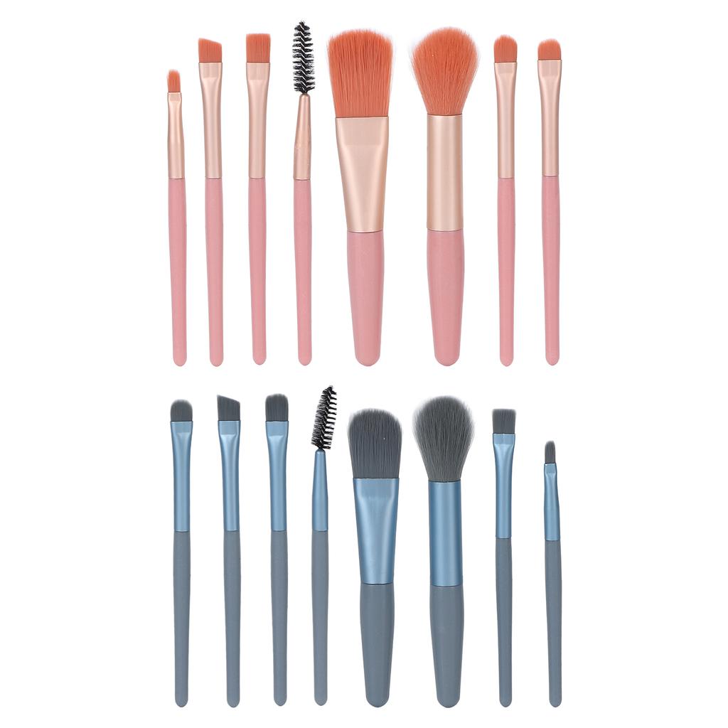 8pcs Makeup Brushes Set Portable Professional Cosmetic Blending Face Powder Brushes for Women Girls