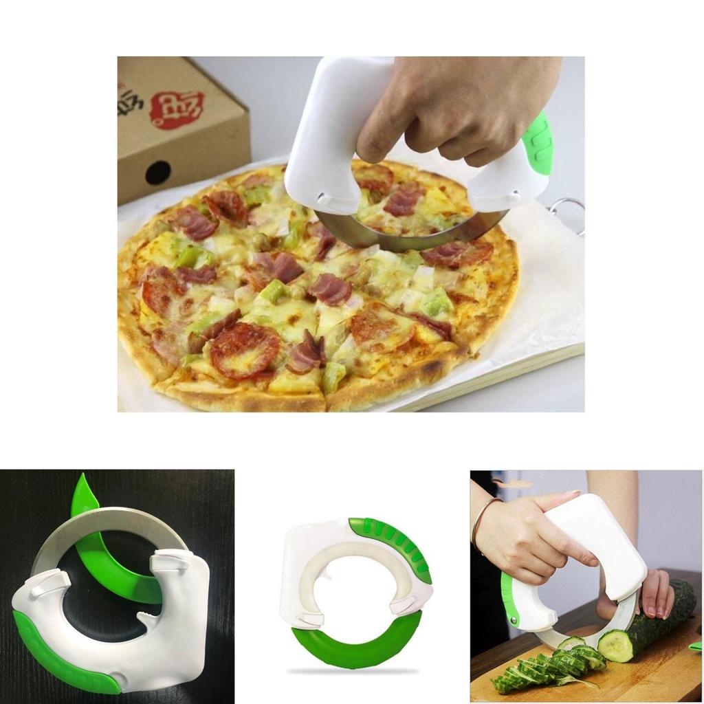 Multifunctional Circular Kitchen Knife With Stainless Steel Blade For Cutting Vegetables Pizza Cake