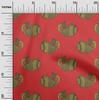 oneOone Cotton Flex Fabric Fish Block Printed Fabric 1 Yard 40 Inch Wide