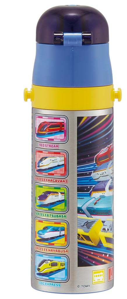 Skater Stainless Steel Water Bottle for Direct Lightweight and Plarail for Cooling Sports Water Kids, Drinking, 470ml, Child-Friendly, 25, Boys, Only,