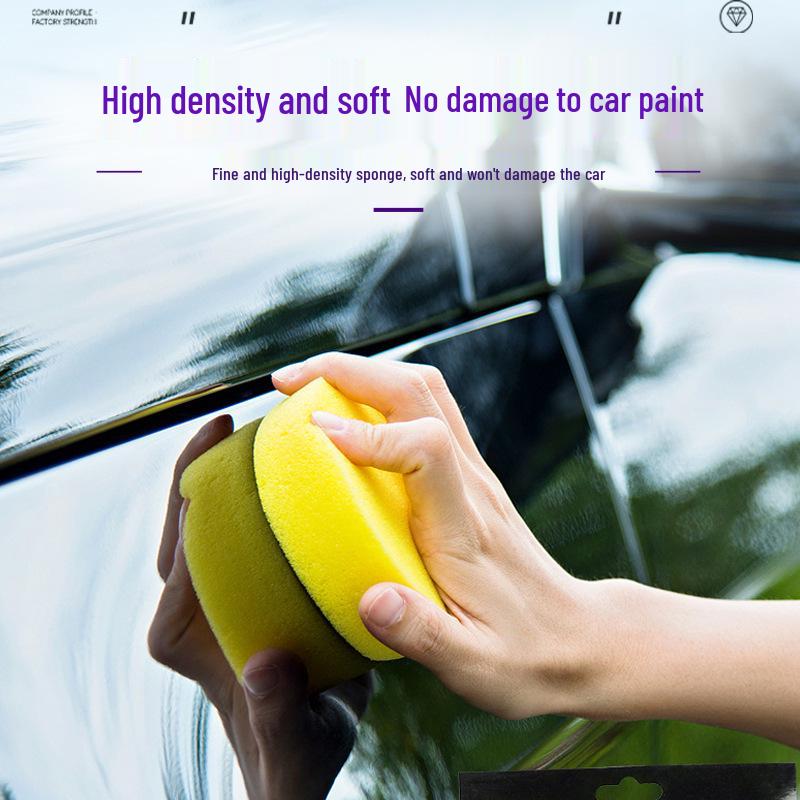 High-Density Round Waxing and Polishing Sponge for Car Cleaning