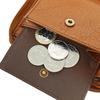 Bifold Wallet Round Zip Retro Synthetic Leather Embossed Logo Synthetic Leather Card Storage Bill Storage Coin Purse 22269309 Brown [Edwin] Men's