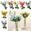 Multicolor Jasmine Artificial Flowers Green Leaves Silk Petals Simulatiom Flower Floral Arrangement Photo Props
