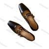 Women's Mary Jane Shoes 2025 Spring Autumn New Buckle Strap Luxury Leather Shoes Comfortable Square Toe Party Sexy Pumps