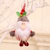 Foam Fabric Christmas Santa Claus Figurine With Elk Snowman Doll Pendant For Holiday Decor