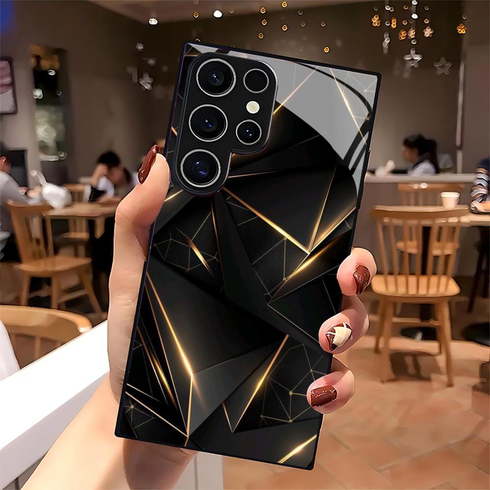 Buňkovité skleněné pouzdro na telefon s lehkým vzorem Pro Samsung Galaxy S26 S25 S24 S22 S23 Ultra S21 S20 Plus 5G Matné protiskluzové plné krytí