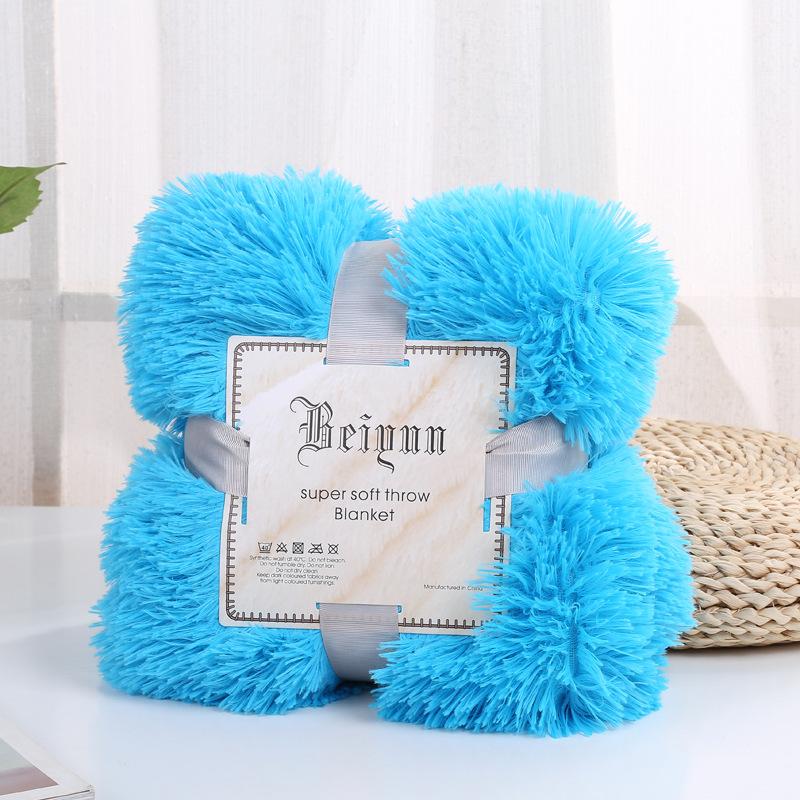 Soft Shaggy Long Fur Throw Blanket Thick Cozy Sofa Cover for Bed Living Room Nap Home Decor 200x230cm