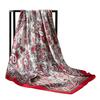 Women Head Wrap Vintage Retro Square Shape Contrast Color Foldable Head Protection Soft Fabric Paisley Print Summer Scarf Female Headwear