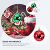 6 Stuks 6cm Kerstboom Plastic Bal Decor Stip Ontwerp Ronde Bal Festival Kerst Hangend Ornament