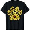 Sunflower Paw Print Dog Lovers Puppy Dog Mom Men Women Kids T-Shirt