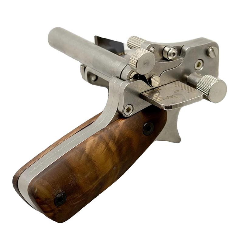 

Nattools Adjustable Belt Cutter 10-60mm Metric British Dual Scale Stainless Steel Leather Cutting Tool for DIY Leather Craft