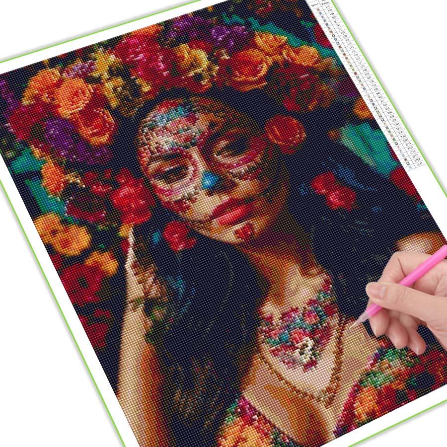 Diamantová malba Nová kolekce 2024 African Woman Diy Plně Čtvercový kulatý vrták Kamínkové vyšívání Fantasy Girl Mozaika Sady křížkového stehu