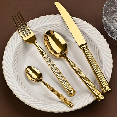 Vajilla de acero inoxidable 304, cuchillos, tenedores y cucharas, vajilla occidental de alta calidad para restaurantes de alta gama.